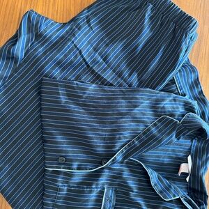 Victoria's Secret Satin Striped Pajama Set Long Sleeve